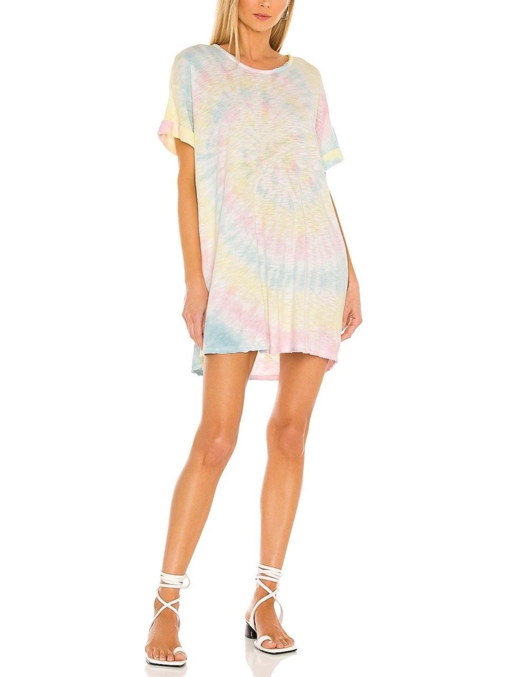 Show Me Your MuMu Pastel Tie-Dye Short Sleeve Shift Dress